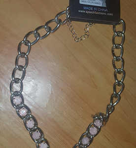 Necklace Short Big Chain Silver Plated