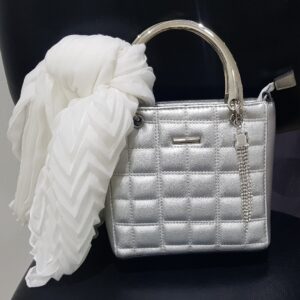 Silver Shoulder / Handbag with Scarf